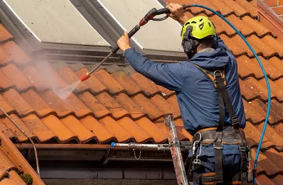 Démoussage et hydrofuge de toiture à Troguéry